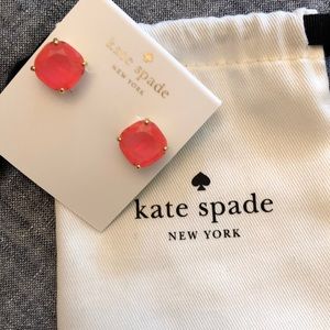 Hot Pink Kate Spade Rectangle Stud Earrings